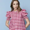 BLUSA LEANDROROJO CUADROS