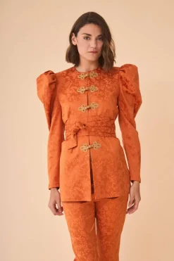 CHAQUETA ALMENDRATERRACOTA