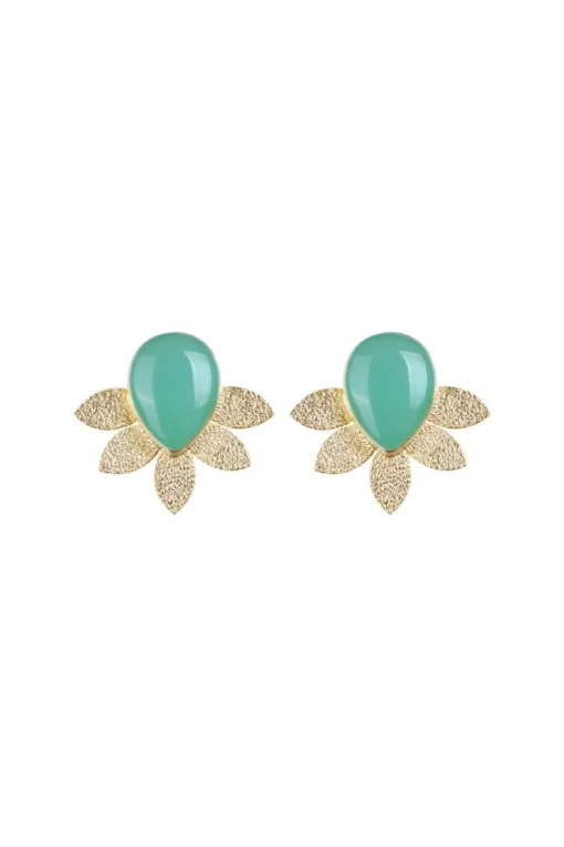 PENDIENTES CELESTEAGUAMARINA