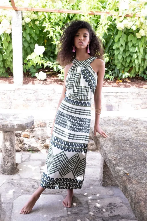 VESTIDO ARIADNAESTAMPADO VERDE