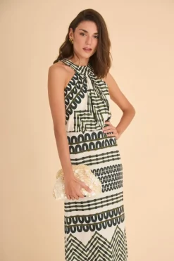 VESTIDO ARIADNAESTAMPADO VERDE