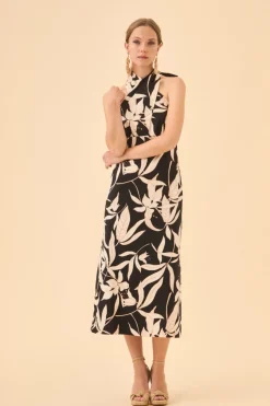 VESTIDO CATRINBEIGE/NEGRO