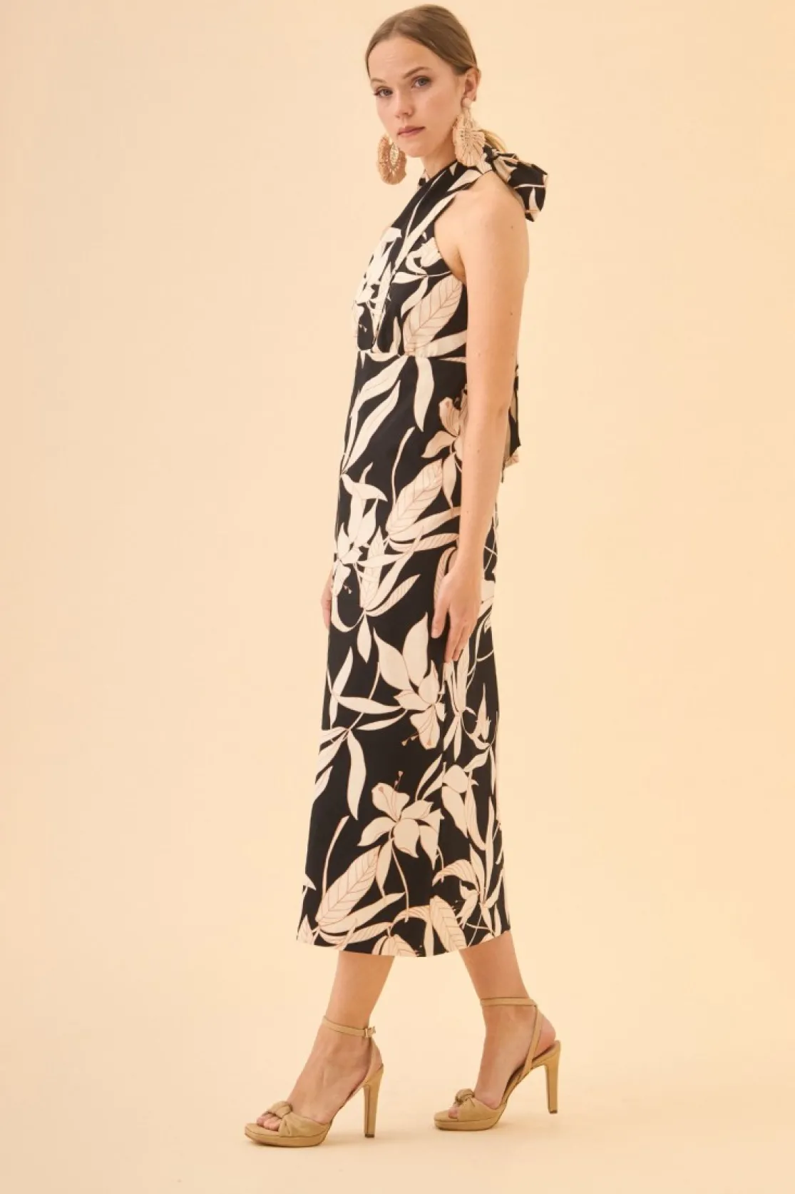 VESTIDO CATRINBEIGE/NEGRO