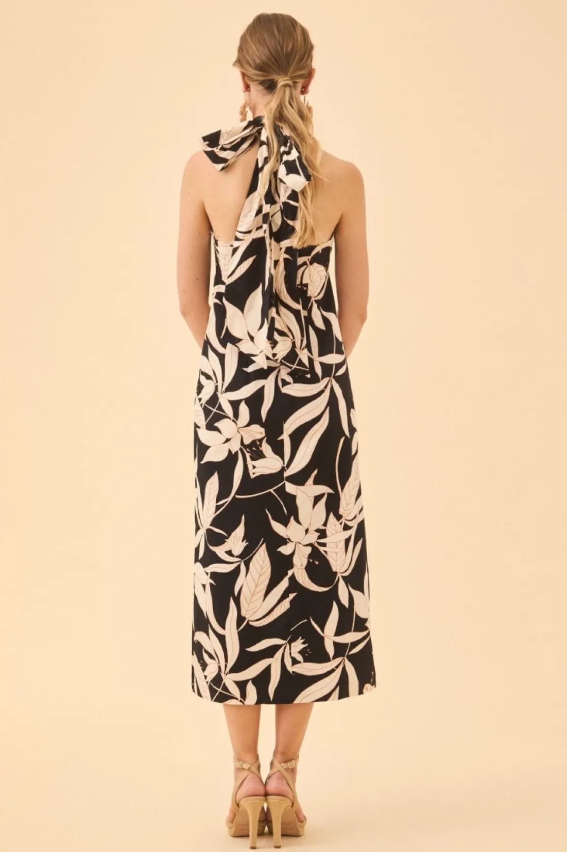 VESTIDO CATRINBEIGE/NEGRO