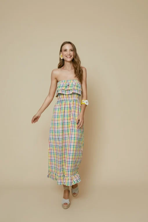 VESTIDO CHECKMULTICOLOR