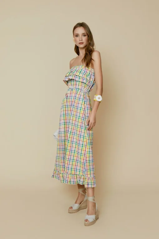 VESTIDO CHECKMULTICOLOR