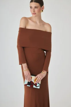 VESTIDO CHOCOBMARRÓN