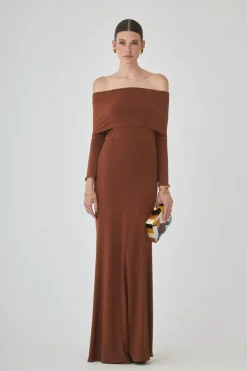 VESTIDO CHOCOBMARRÓN