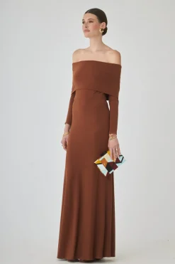 VESTIDO CHOCOBMARRÓN
