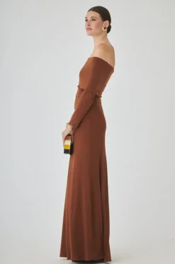 VESTIDO CHOCOBMARRÓN