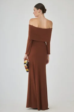 VESTIDO CHOCOBMARRÓN