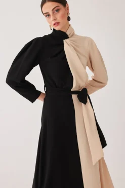 VESTIDO JUANNANEGRO/BEIGE