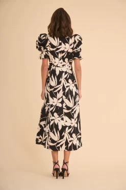 VESTIDO PALOMAESTAMPADO NEGRO