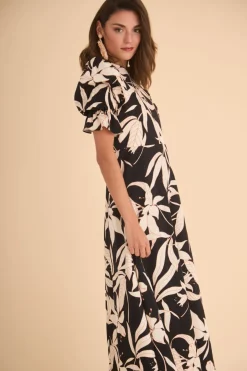 VESTIDO PALOMAESTAMPADO NEGRO