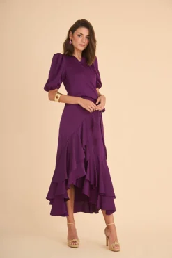 VESTIDO PLACISBERENJENA