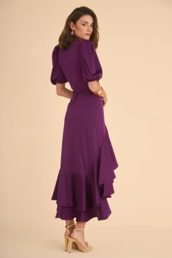 VESTIDO PLACISBERENJENA