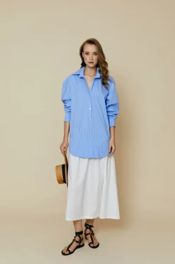 VESTIDO SAVARAAZUL/BLANCO
